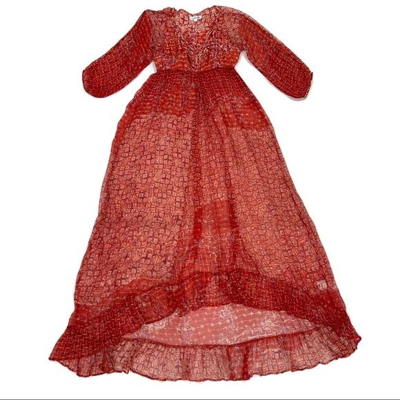 Poupette St Barth 100% Silk Print Hi-low Tunic Size S - Picture 5 of 11